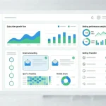 Modern tipster platform dashboard showing subscriber onboarding flow, email message cards, and betting analytics widgets.